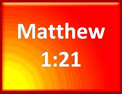 Bible Verse Powerpoint Slides for Matthew 1:21