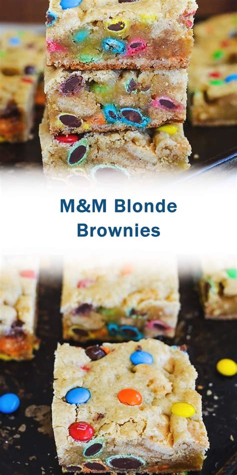 M&M Blonde Brownies - Decorautro