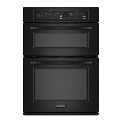 KitchenAid 29.75-in Microwave Wall Oven Combo (Black) at Lowes.com