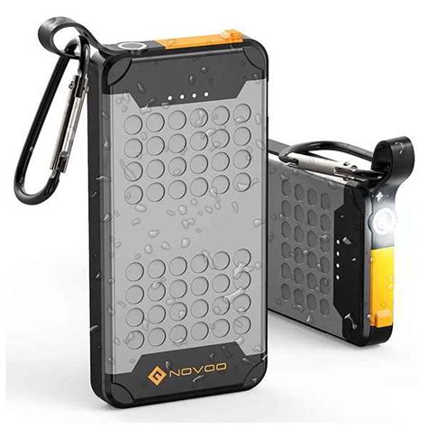 Novoo Waterproof Portable Charger with LED Flashlight and 18W PD | Gadgetsin