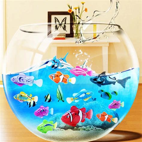 Swim Electronic Robot Fish Battery Powered Robot Toy Robotic Pet for Kids Bath Toy Fishing Tank ...