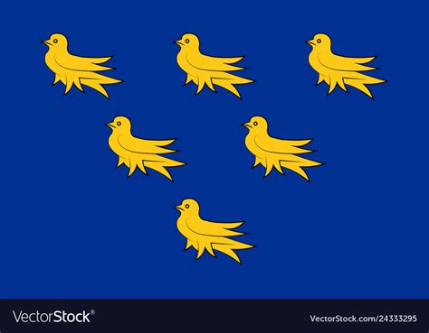 Flag of sussex in england Royalty Free Vector Image