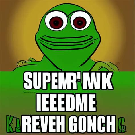 🐸 super rare pepe kek with feels good pepe frog meme | Stable Diffusion