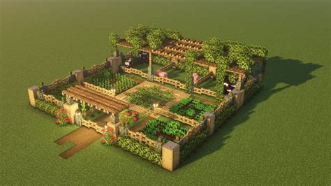 Minecraft: Garden Base | Tutorial | Minecraft farm, Minecraft houses ...