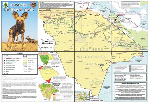 Hwange National Park Painted Dog Conservation Map