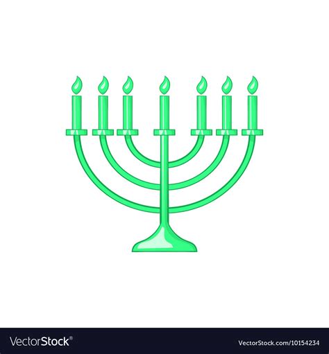 Menorah icon in cartoon style Royalty Free Vector Image