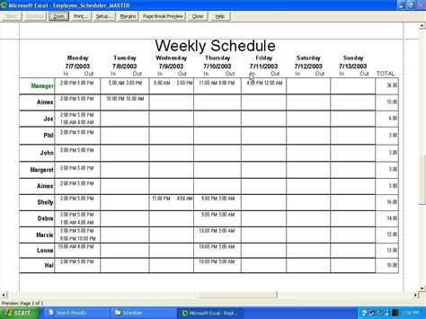 Excel Spreadsheet Template For Scheduling — excelxo.com