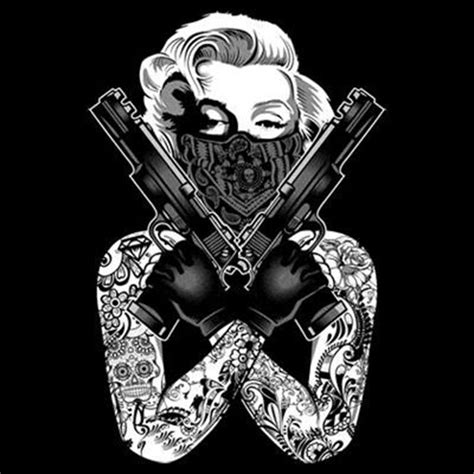 marilyn monroe gangsta - fondo de pantalla de gángster - 666x666 ...