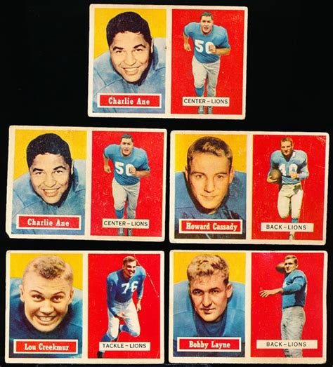 Lot Detail - 1957 Topps Fb- 5 Detroit Lions