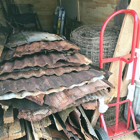 "Tin roof, rusted." B-52s. . . . Or... The last of what we pulled off the old collapsing barn ...