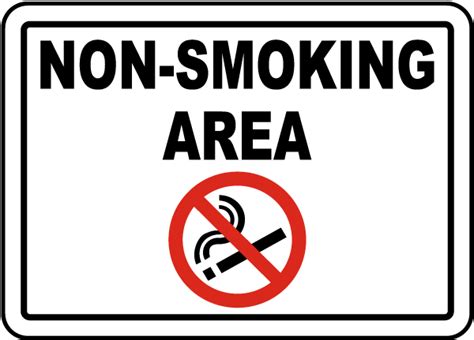 Non-Smoking Area Sign - Save 10% Instantly