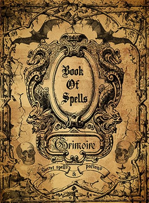 Book of spells Grimoire digital book cover download