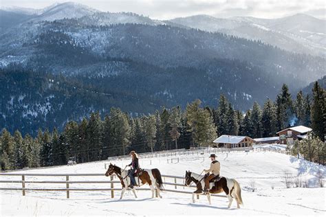 Winter Horseback Riding - Mountain Living