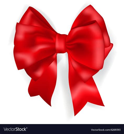 Red bow Royalty Free Vector Image - VectorStock