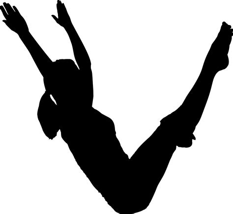 Clipart - Female Pilates Silhouette