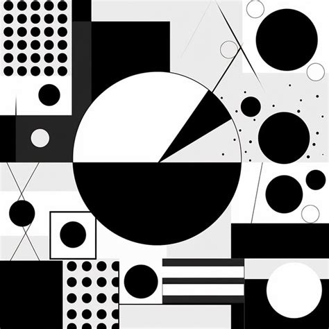 Premium AI Image | a black and white abstract painting of a circle with ...