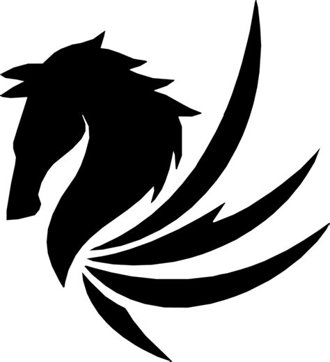 Unicorn Black and White Logo - LogoDix