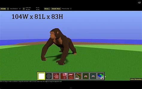 Minecraft ★ - Gorilla - 3D Modell / Pixel Art + Download Minecraft Project