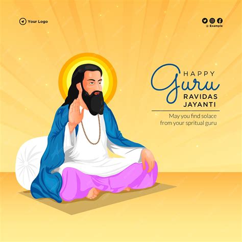 Premium Vector | Guru ravidas jayanti banner design template