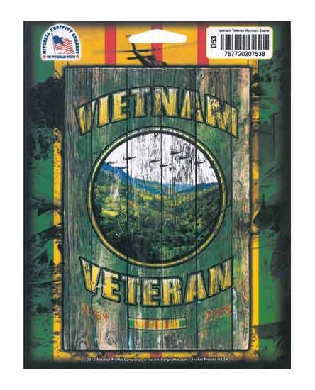 Vietnam Veteran Digital Vehicle Window Decal; Vietnam Veteran Stickers