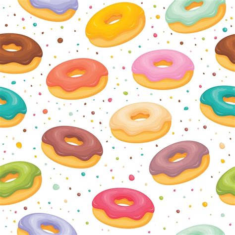 Donuts pattern background | Premium Vector