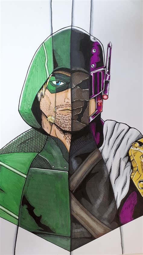 [No Spoilers] Green Arrow and Prometheus art I did around a year ago. Hyped for the new season ...