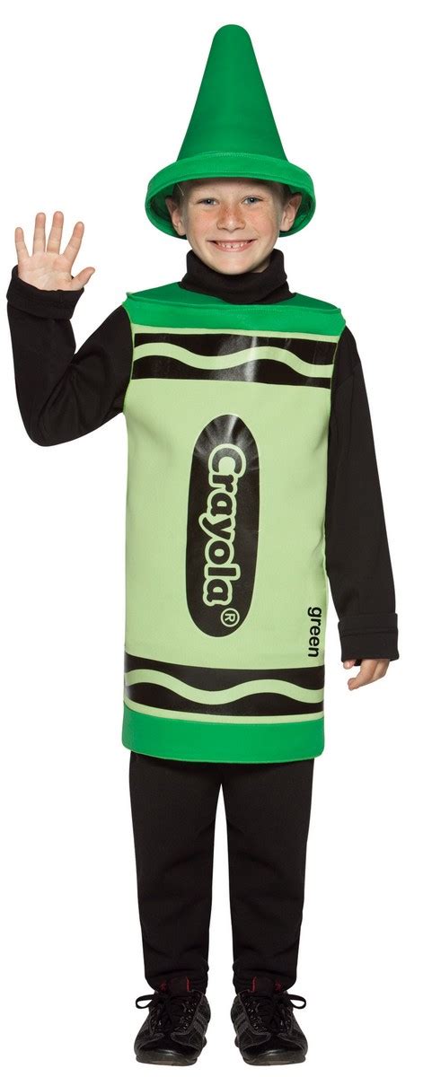 Green Crayola Crayon Child Costume - PartyBell.com