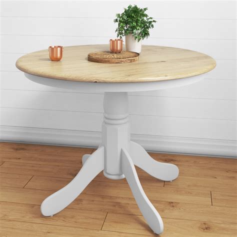 Round Wooden Kitchen Table : Karaka Round Wooden Dining Table In Oak Furniture In Fashion ...