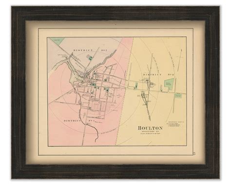 HOULTON Maine 1890 Map Replica or GENUINE ORIGINAL | Etsy