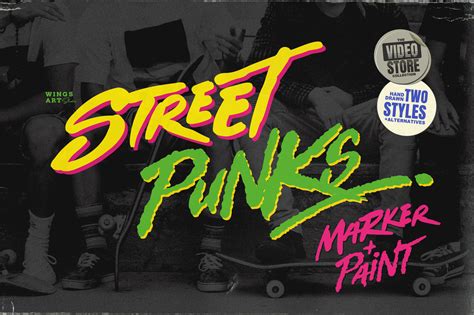 Street Punks: Graffiti Marker Pen and Paint Brush Font