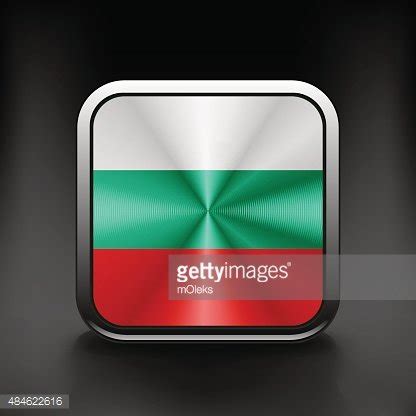 Bulgaria Flag Waving Form On Gray Background. Vector Illustration ...