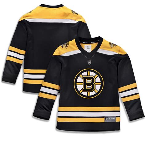 Youth Boston Bruins Fanatics Branded Black Home Replica - Blank Jersey