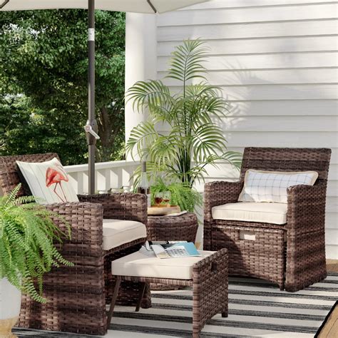 Halsted Wicker Small Space Patio Furniture Set | Best Wicker Outdoor Furniture | POPSUGAR Home ...