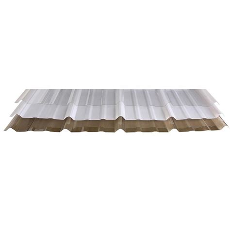 Tuftex TUFTEX Poly-Lite 3-ft x 8-ft Corrugated Clear Polycarbonate Plastic Roof Panel at Lowes.com