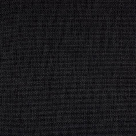 Noir Black Solid Woven Upholstery Fabric