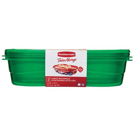 Rubbermaid 2-Pack Holiday Take Alongs Rectangle Containers with Lids ...