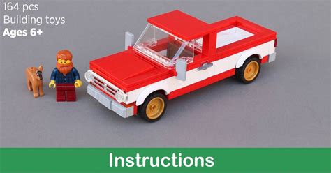 Build your own classic pickup truck [Instructions] | The Brothers Brick | Lego truck, Classic ...