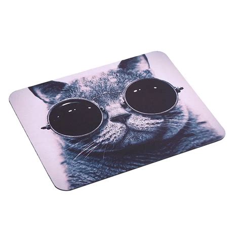 8pcs Laptop PC Mice Pad Lightweight Waterproof Breathable Rubber and Smooth Fabric Cat Picture ...