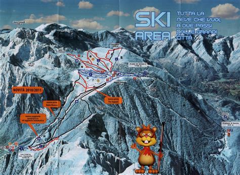 Skimap con piste e impianti del comprensorio Barzio - Piani di Bobbio - Valtorta