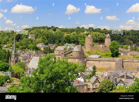 Fougeres - Medieval walled town in Brittany, France Stock Photo - Alamy