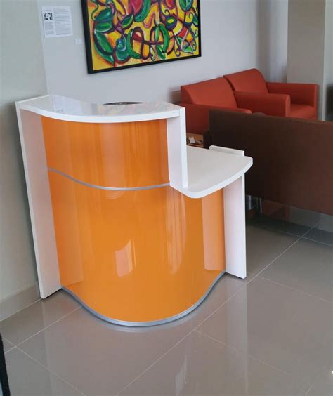 WAVE Small Reception Desk w/Countertop, ADA Compilance | Small reception desk, Reception desk ...