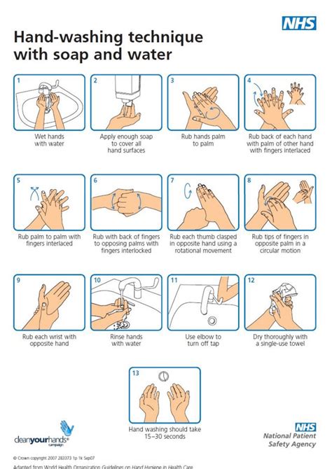 1000w NHS Hand washing technique with soap and water | Study Links