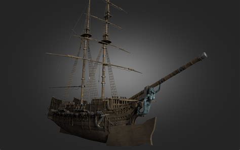 ArtStation - pirate ship (skull and bones)