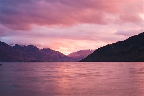 Beautiful pink sunset and mountains | High-Quality Nature Stock Photos ...