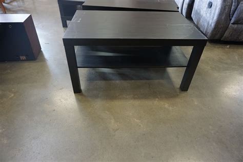 2 BLACK IKEA COFFEE TABLES AND STAND - Big Valley Auction