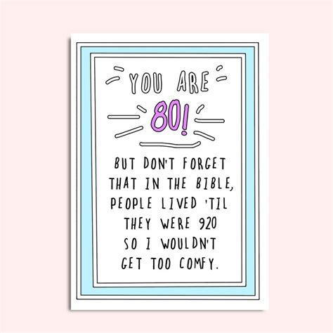 80th Birthday Card Funny 80th Birthday Card Eightieth | Etsy