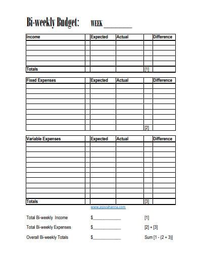 Weekly Budget Worksheet Pdf