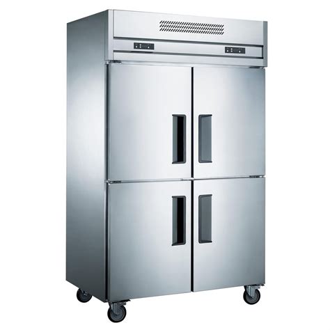 Four Door Upright Stainless Steel Commercial Freezer Refrigeration ...