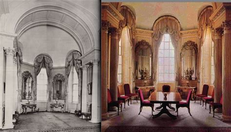 Blenheim. -- the Bow Dining Room in the private apartments, then & now. | Blenheim palace ...