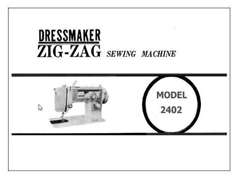 Sewing Machine Manual for Dressmaker 2402 Complete Instructions ...